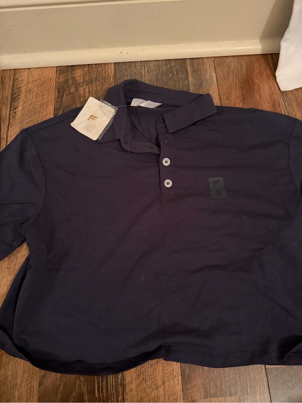 Fabletics cropped women’s navy polo